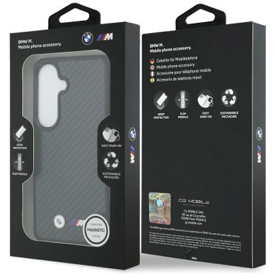 8. Etui BMW M Kevlar Logo MagSafe na Samsung Galaxy S26 - czarne