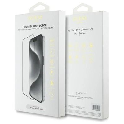 2. Szkło hartowane Guess Screen Protector 2.5D Outline na iPhone 16 Pro Max