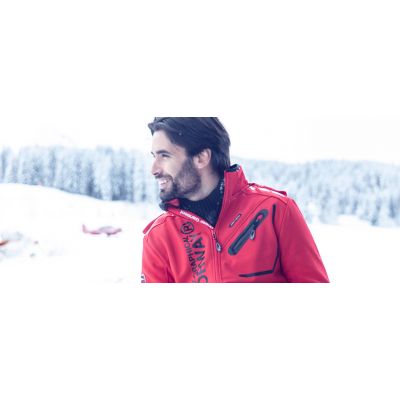 6. Kurtka męska granatowa Softshell Geographical Norway Techno (WU4549H-GN-NAVY-GREEN)