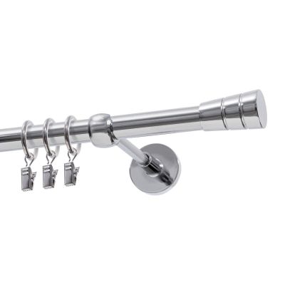KARNISZ POJEDYNCZY FI 19 MM  CHROM 480 CM STOŻEK Z KÓŁKAMI  KOWALSKI