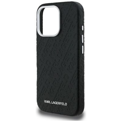 6. Etui Karl Lagerfeld FW Stamped Karl MagSafe na iPhone 16 Pro - czarne