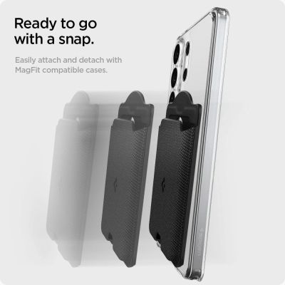 8. Portfel magnetyczny Spigen Urban Fit MagSafe na telefon - czarny