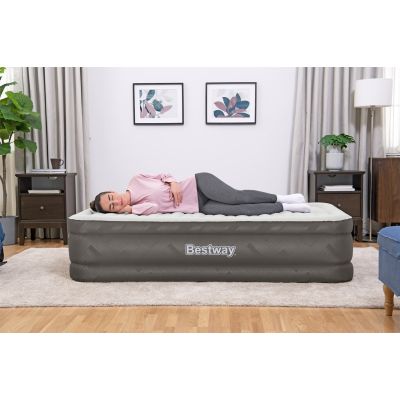 18. Bestway 69048 / 23 dmuchany materac Pojedynczy materac Szary, Biały Unisex