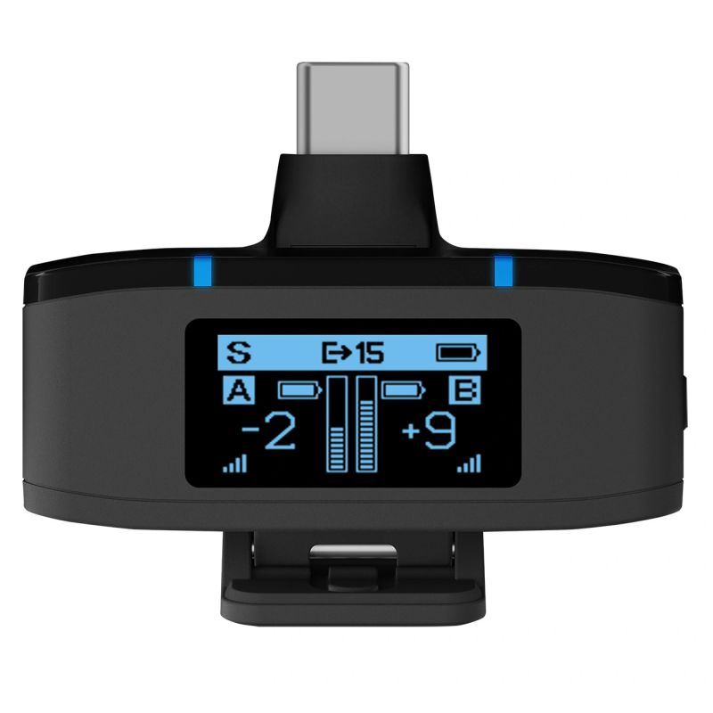 2. Mikrofony krawatowe BOYA BOYAMIC 2-02 bezprzewodowe 2.4 GHz - czarne