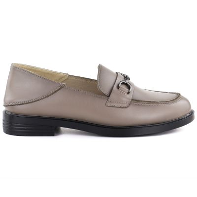 2. Skórzane półbuty damskie mokasyny beżowe Vinceza 18117