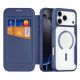 8. Etui Dux Ducis Skin X Pro na iPhone 17 Pro z portfelem, kompatybilne z MagSafe – niebieskie