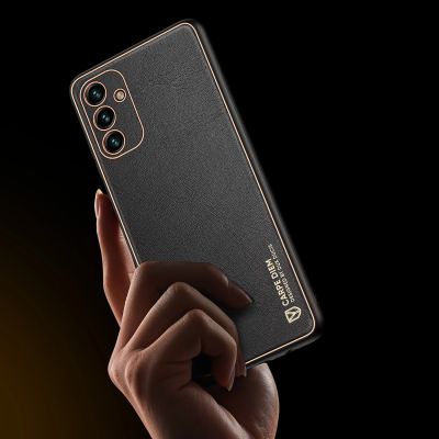 9. Dux Ducis Yolo eleganckie etui pokrowiec ze skóry ekologicznej Samsung Galaxy A13 5G czarny