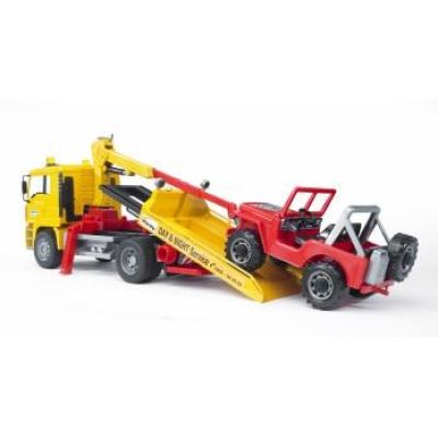 3. BRUDER MAN TGA Breakdown truck with cross country vehicle