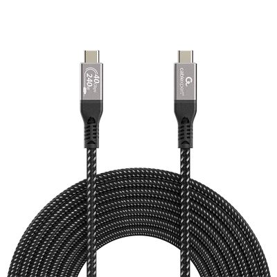 3. GEMBIRD KABEL DO ŁADOWANIA I TRANSMISJI DANYCH PREMIUM USB 4 TYPE-C 40 GB/S, 240 W, 0.3 M