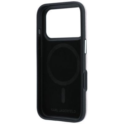 7. Etui Karl Lagerfeld Grained Mono Resin Logo MagSafe na iPhone 17 Pro Max / 18 Pro Max - różowe