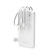Powerbank Wozinsky W11-W 10000mAh 10W z wbudowanymi kablami i latarką - biały