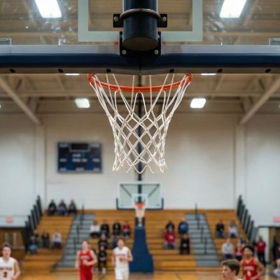 9. SIATKA DO OBRĘCZY KOSZ BIAŁA 1SZT/ 12 UCHWYTÓW PES 5 NETEX