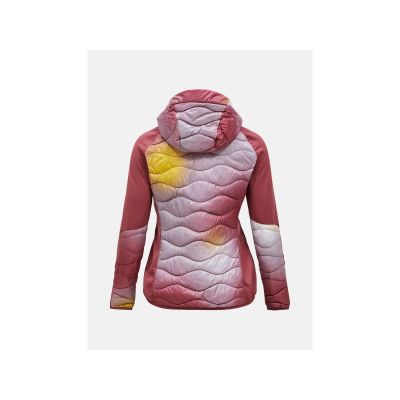 2. Kurtka damska puchowa PEAK PERFORMANCE W Helium Aop Down Hybrid Hood kolor multikolor