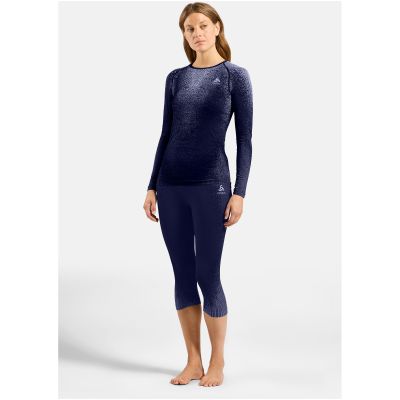 7. Spodnie Odlo BL BOTTOM 3/4 PERFORMANCE WARM BLACKCOMB niebieski