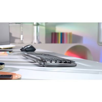 5. Logitech MX Mechanical klawiatura Biuro RF Wireless + Bluetooth QWERTZ Niemiecki Grafitowy, Szary