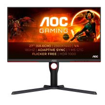 AOC G3 Q27G3XMN/BK monitor komputerowy 68,6 cm (27") 2560 x 1440 px 2K Ultra HD LED Czarny