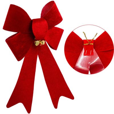 14. KOKARDA DEKORACYJNA 14,5CM Z DZWONKAMI 3SZT