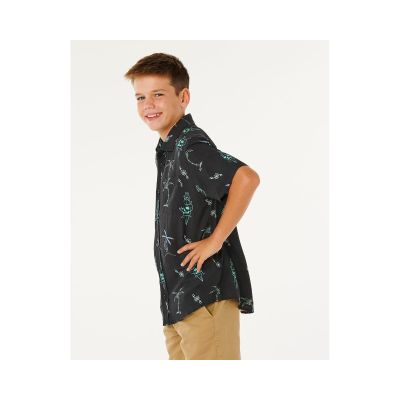 2. Koszula chłopięca RIP CURL Eternal Shred Ss Shirt-Boy czarna