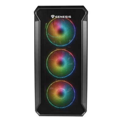 45. Obudowa NATEC Genesis Irid 503 ARGB NPC-1559 (Micro ATX. Mini ITX; kolor czarny)