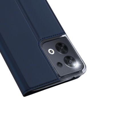 3. Dux Ducis Skin Pro etui Oppo Reno 8 pokrowiec z klapką portfel na kartę podstawka niebieskie