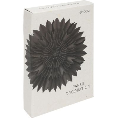 11. GWIAZDA DEKORACYJNA WISZĄCA PAPIEROWA 3D 50CM SZARA