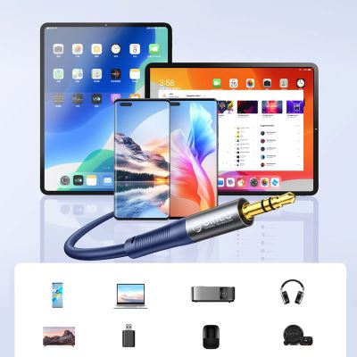 6. Kabel audio Orico AXRF mini jack 3.5 mm do 2x RCA żeńskiego 2 m - niebieski