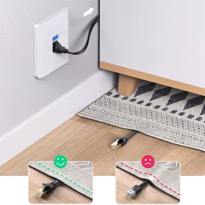 4. Kabel Ugreen NW102 50180 płaski sieciowy LAN Ethernet Cat. 6 15m - czarny