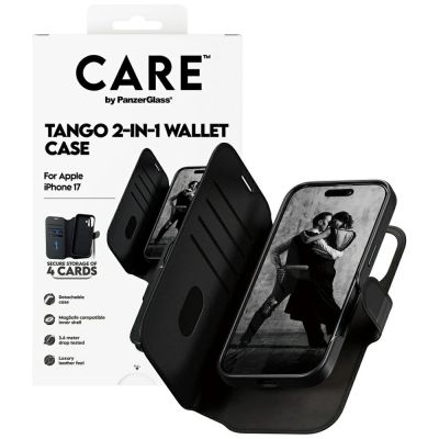 4. Etui CARE by PanzerGlass Feature Tango 2w1 Wallet Case MagSafe na iPhone 17 - czarne