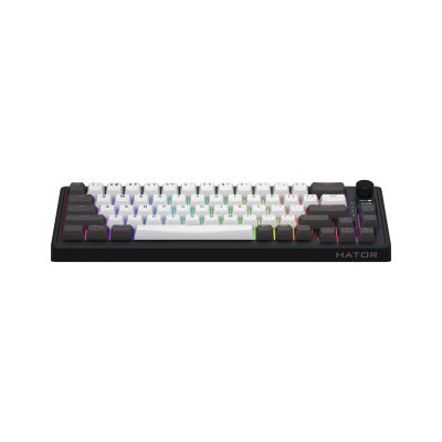 2. HATOR Skyfall Pro Wireless 65 klawiatura Gaming USB + RF Wireless + Bluetooth QWERTY US English Czarny, Szary