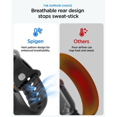 2. Pasek Spigen Liquid Air Pro na Apple Watch Ultra 49 mm - czarny