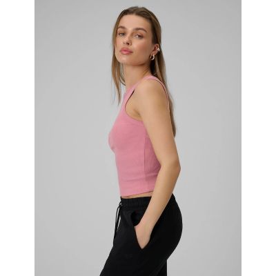 4. Top slim z prążkowanej dzianiny damski 4F 4FRAW25TSLEF310-56S