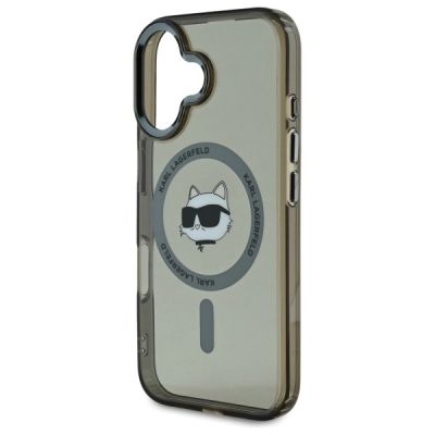 6. Etui Karl Lagerfeld IML Metal Choupette Head MagSafe na iPhone 16 Plus - czarne