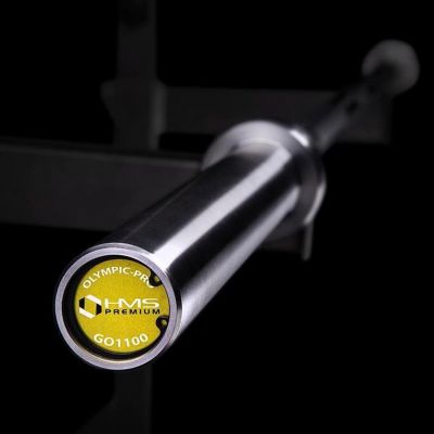 11. Gryf olimpijski 20 kg / 2200 mm z zaciskami lock jaw HMS GO1100