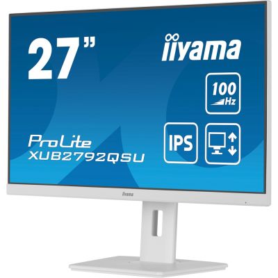 5. iiyama ProLite XUB2792QSU-W6 monitor komputerowy 68,6 cm (27") 2560 x 1440 px Wide Quad HD LED Biały