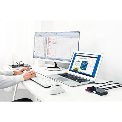 6. Ugreen switch box HUB przełącznik 4x USB 3.2 Gen 1 rozdzielacz USB na dwa komputery czarny (US216 30768)