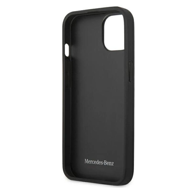 7. Etui Mercedes Leather Perforated Area na iPhone 13 mini - granatowe
