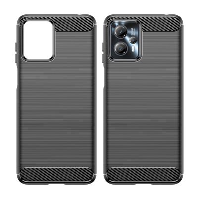 8. Carbon Case etui Motorola Moto G13 elastyczny silikonowy karbonowy pokrowiec czarne
