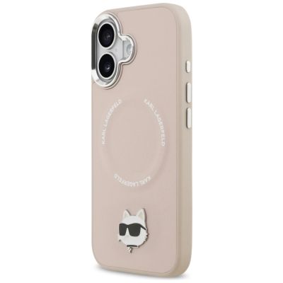 2. Etui Karl Lagerfeld Choupette Pin MagSafe do iPhone 17 - różowe