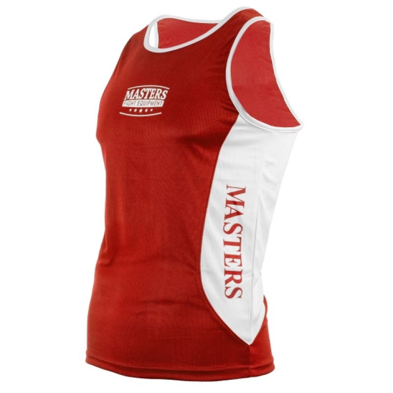 4. Koszulka bokserska MASTERS KBOX-MFE czerwona XS