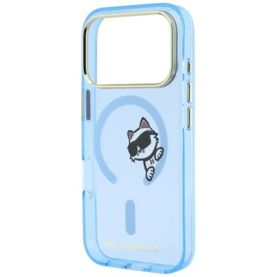 6. Etui Karl Lagerfeld Peekaboo Logo MagSafe na iPhone 18 Pro Max / 17 Pro Max - niebieskie