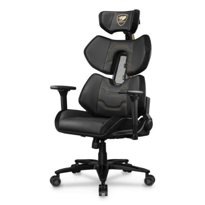 8. COUGAR Terminator Elite Gold Fotel dla gracza Obite siedzisko Czarny, Złoto