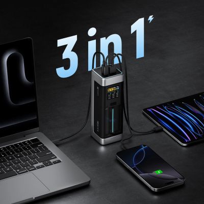 6. Powerbank Cuktech CUK00P23GLBK 210W 25000mAh Power Bank 2 x USB-C 1 x USB-A - czarny
