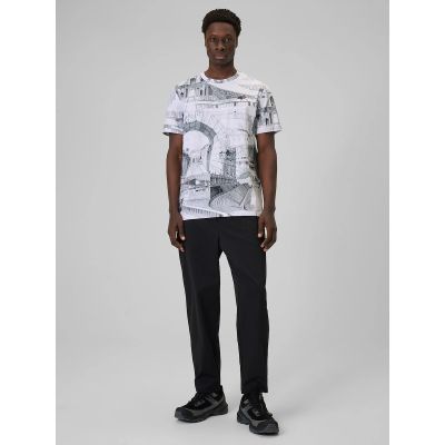 3. T-shirt regular z nadrukiem męski 4F 4FRSS26TTSHM3641-97A