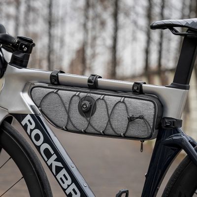 5. Torba pod ramę 2L Rockbros TL003 ROAD TO SKY wodoodporna – szara
