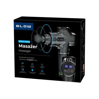 7. BLOW PISTOLET DO MASAŻU MASAŻER WAVE 4000 BLACK