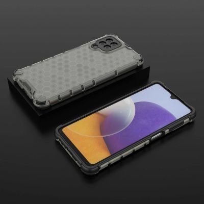 13. Honeycomb etui pancerny pokrowiec z żelową ramką Samsung Galaxy A22 4G czarny