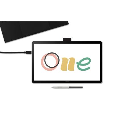 Tablet graficzny Wacom One 14 - ekranowy tablet graficzny z piórkiem Wacom One Standard Pen i kablem USB-C