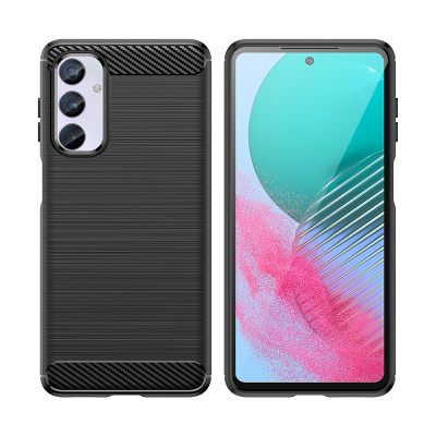 3. Elastyczne etui wzór karbon do Samsung Galaxy M54 Carbon Case - czarne