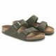 5. Klapki Birkenstock Arizona Vegan Microfaser Regular damskie-męskie Desert Dust Thyme na szeroką stopę wegańskie (1024550)