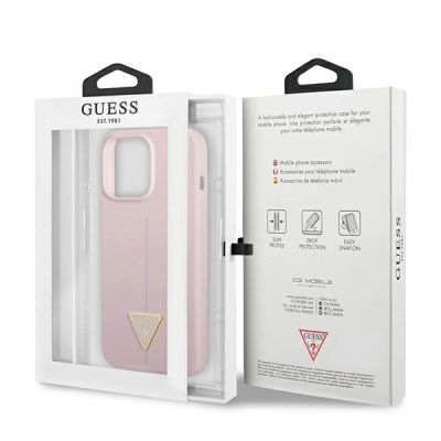 8. Etui Guess Silicone Triangle na iPhone 13 Pro Max - fioletowe